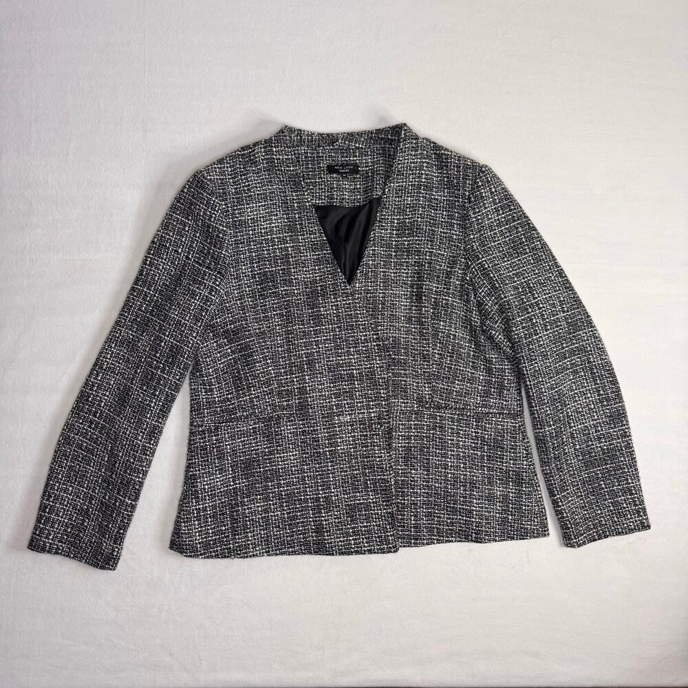 Modest Plus Size 26 Open Textured Weave Blazer